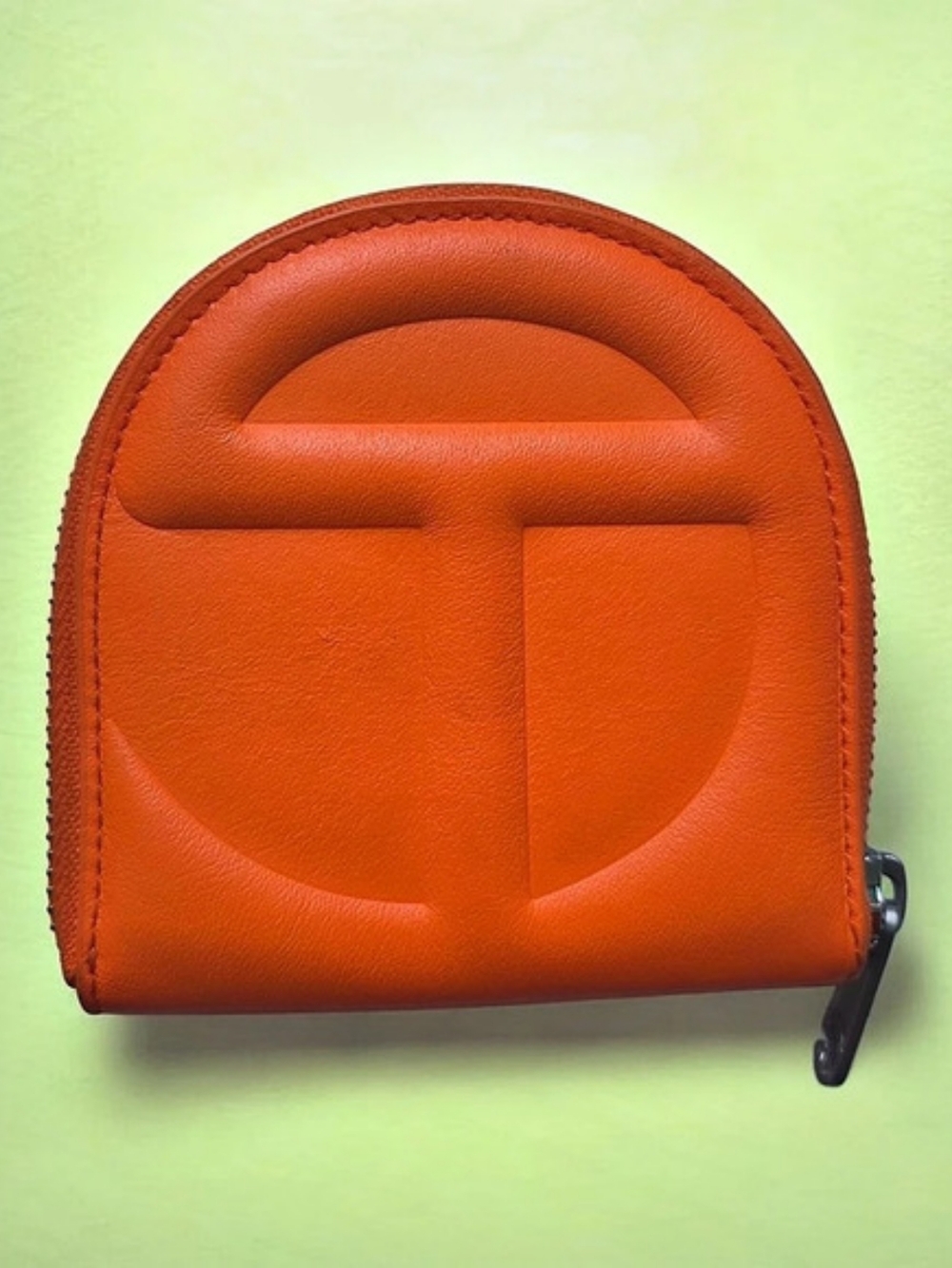 Telfar Compact Zip Wallet Zip Wallet in Orange Like New - Picture 1 of 6